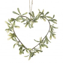 Mistletoe Heart Wreath