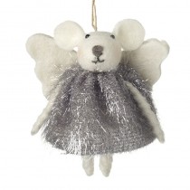 Mouse In Grey Sparkle Dress