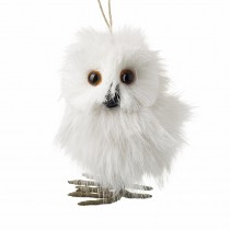 White Fluffy Hanging Owl