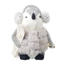 Fluffy Penguin With Skis