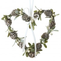 Fir Cone Heart Wreath