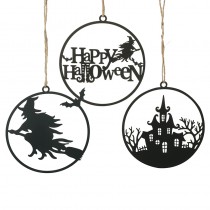 Black Metal Halloween Hanging Decs Mix 3