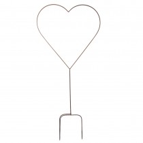Med Metal Heart Garden Stake