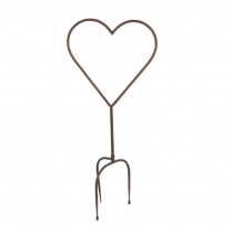Small Metal Heart Garden Stake