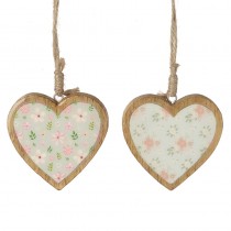 Wooden Patterned Hearts Mix