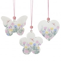 Flower Heart Buttefly Hanger Set