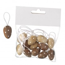 Spotty Wooden Eggs Set 12