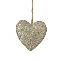 Golden Hanging Heart Decoration