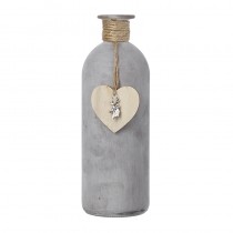 Large Glass Jar With Hanging Heart