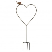 Metal Heart With Robin