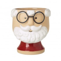 Santa In Glasses Pot