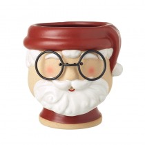 Santa With Glasses Pot