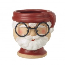 Santa With Glasses Pot
