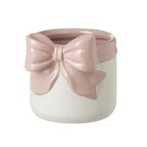 Ceramic Pink Bow Plant Pot Sml