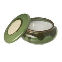Scented Candle In Ceramic Pot With Lid