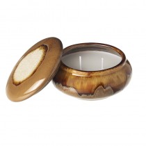 Scented Candle In Ceramic Pot With Lid