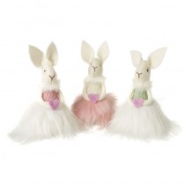 Sitting Mice In Furry Skirts With Hearts