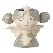 Cermic Angel Praying Pot With Star