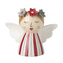 Tall Angel Pot With Flowers