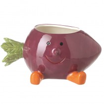 Purple Smiley Carrot Pot With Feet