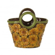Yellow Sunflower Ceramic Pot Holder