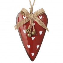 Red Heart With White Hearts Hanger