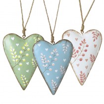 Metal Heart Hangers 3 Mixed
