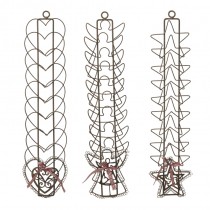 Metal Heart Star And Angel Card Holder