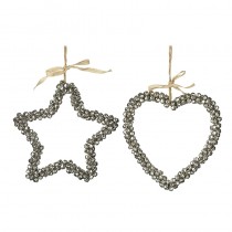 Bell Star & Heart Decorations