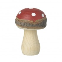 Sml Wooden Red Spotty Top Toadstool