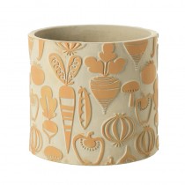 Vegetable Design Cement Pot Med