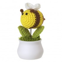 Smiley Crochet Bumble Bee With Pot