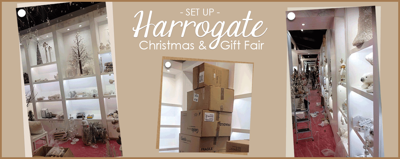 Set up for Harrogate Christmas & Gift fair