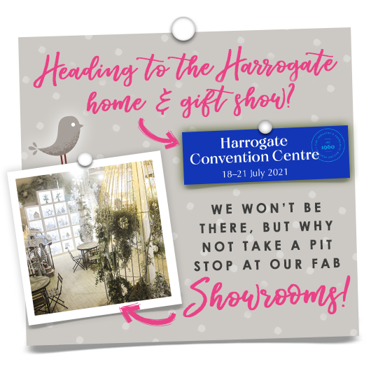 We won't be at Harrogate, but would love to see you at the Showroom