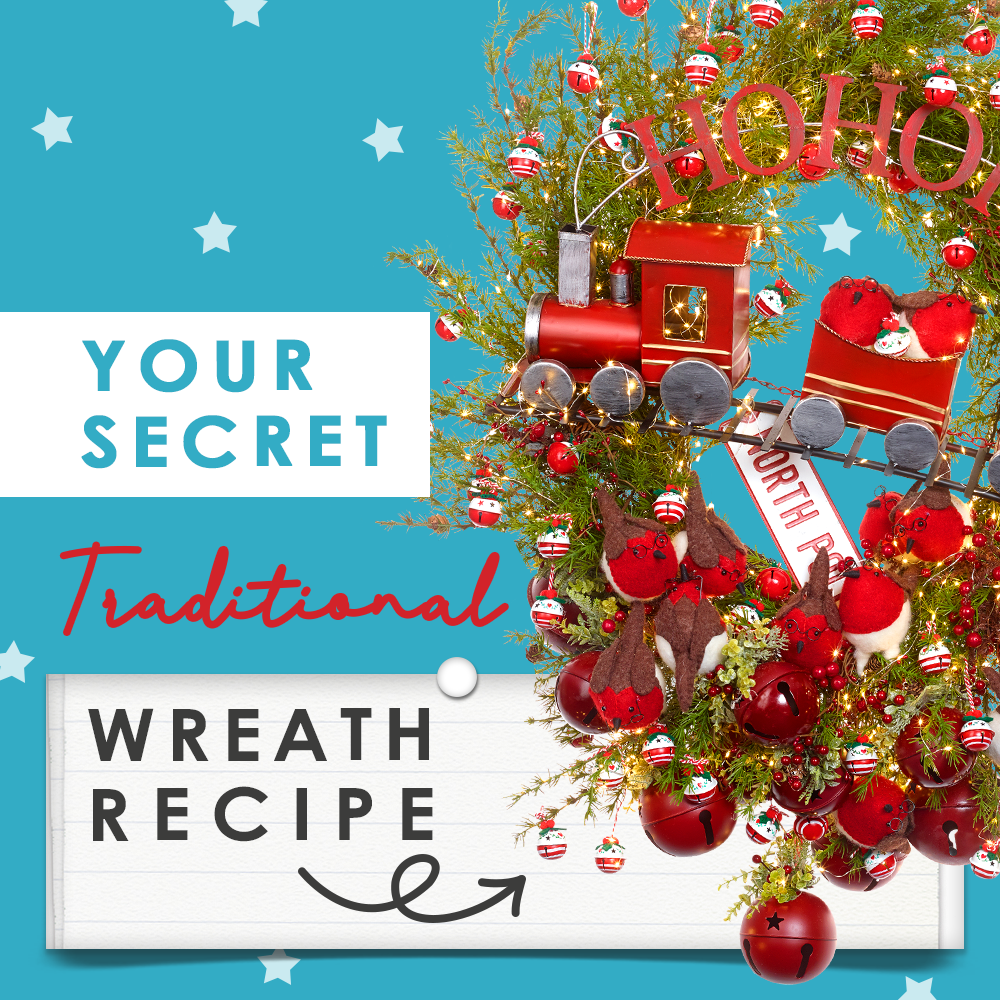 Create your own Traditional wreath display!